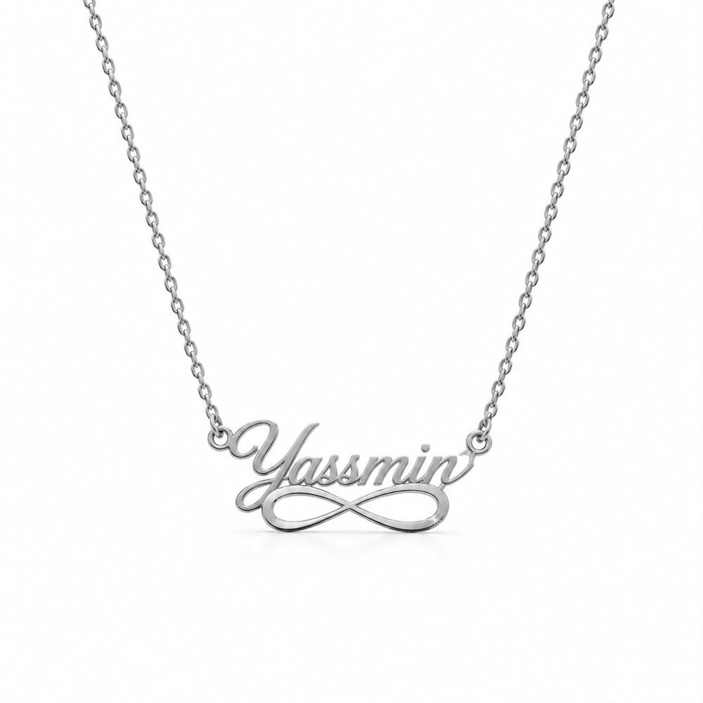 Infinity Name Necklace — silver