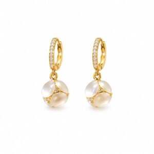 Opal Ball Huggie Earrings — Top Tito