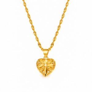 Carved Heart Pendant Necklace — Top Tito
