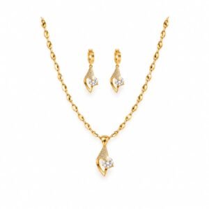 Gold Leaf Necklace & Earrings Set — Top Tito